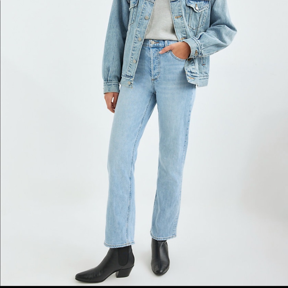Aritzia Light Blue High Rise Women Jeans